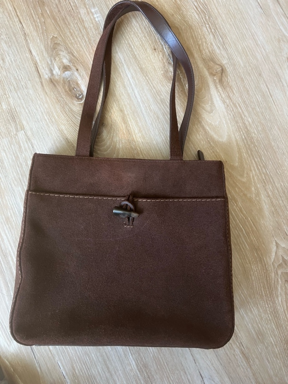 Ralph Lauren Chocolate Brown Suede Purse